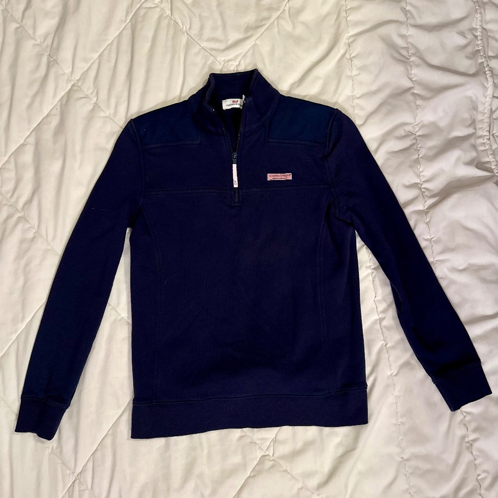 Vineyard Vines Navy Half-Zip Pullover Sweatshirt